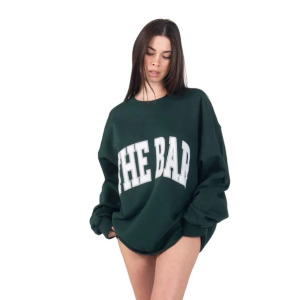THE BAR Varsity Sweatshirt! HUNTER GREEN